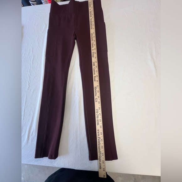 LOU & GREY FOR LOFT. BURGUNDY SIZE XS BURGUNDY LEGGINGS.  HIGH WAISTED - Picture 3 of 8